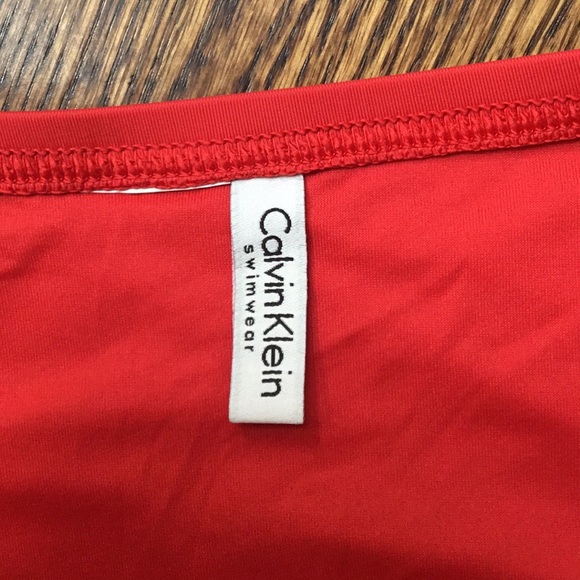 Calvin Klein Red Two Piece Tankini Swim Suit - Picture 7 of 12